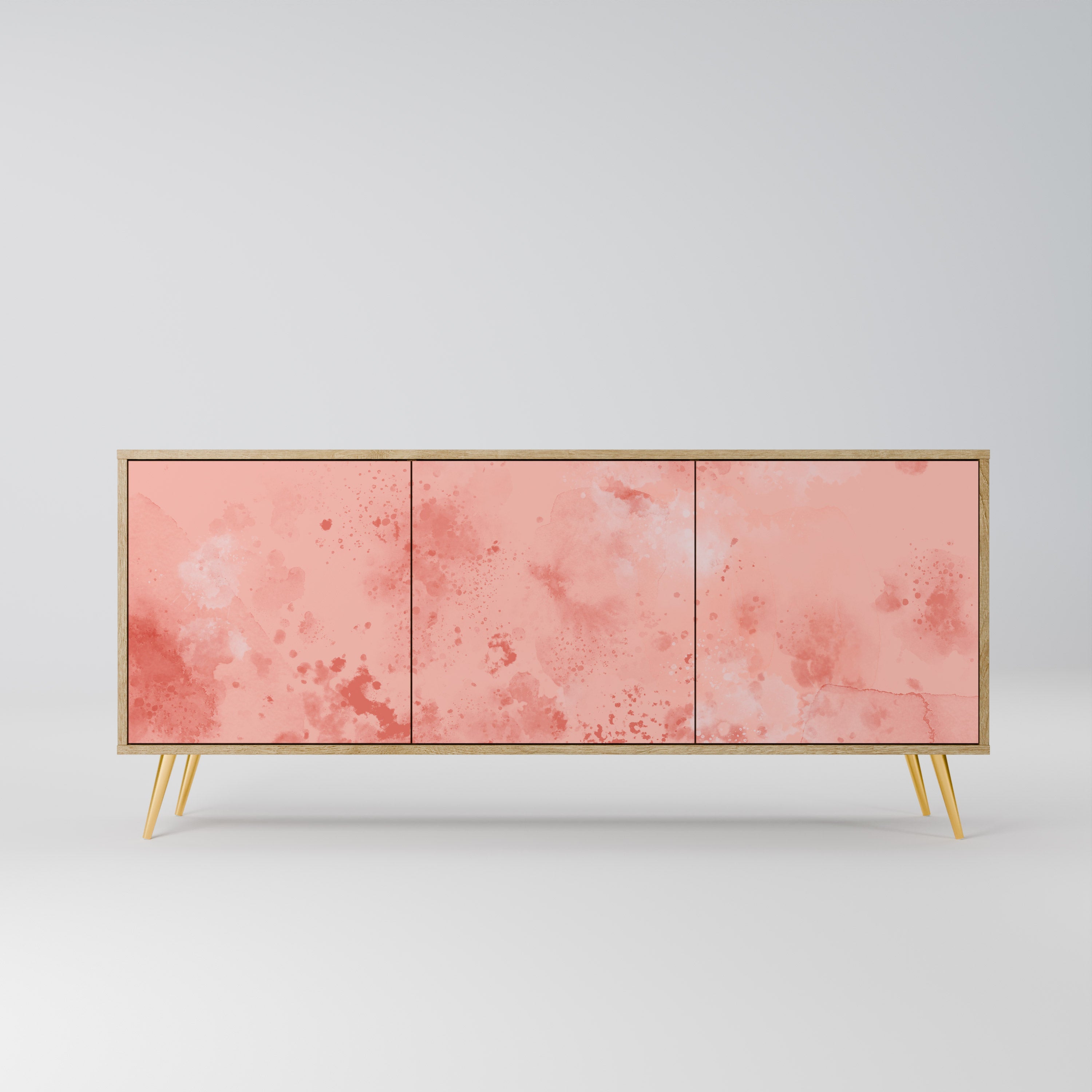 CRANE DANCE Aparador de 3 Portas em Efeito Carvalho