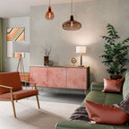 CRANE DANCE Aparador de 3 Portas em Efeito Carvalho