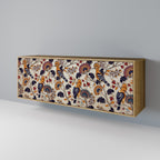 EMINENT HOOPOE Aparador de 3 Portas em Efeito Carvalho