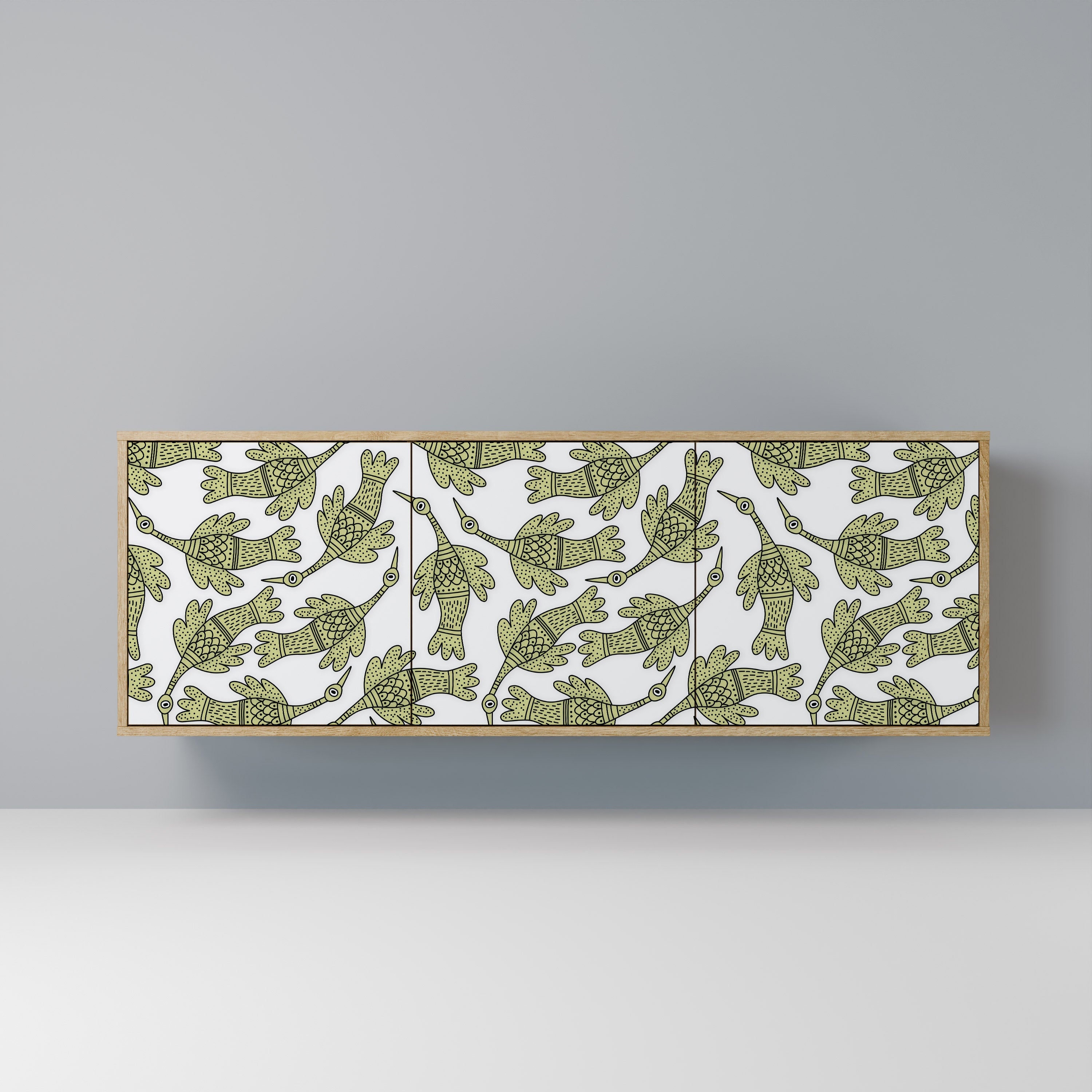 SEEDLING SONGBIRD Aparador de 3 Portas em Efeito Carvalho