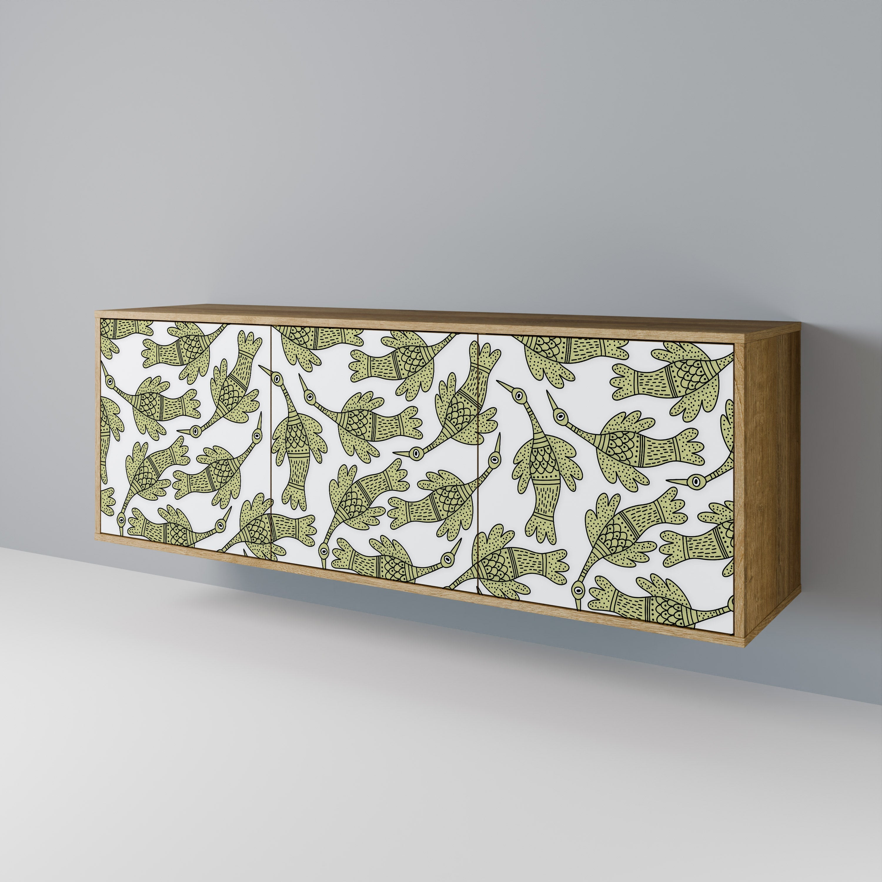 SEEDLING SONGBIRD 3-Door Sideboard in Oak Effect