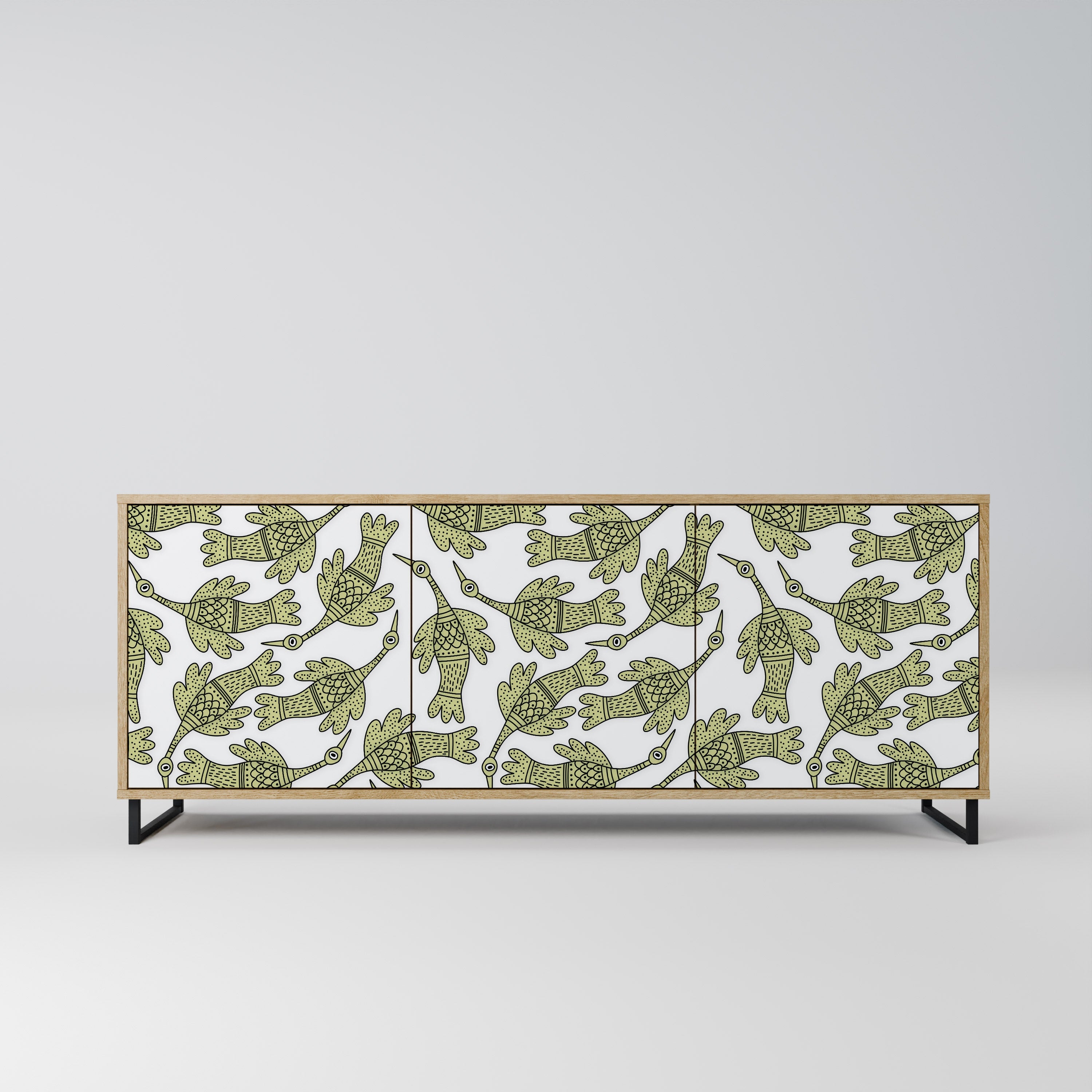 SEEDLING SONGBIRD Aparador de 3 Portas em Efeito Carvalho