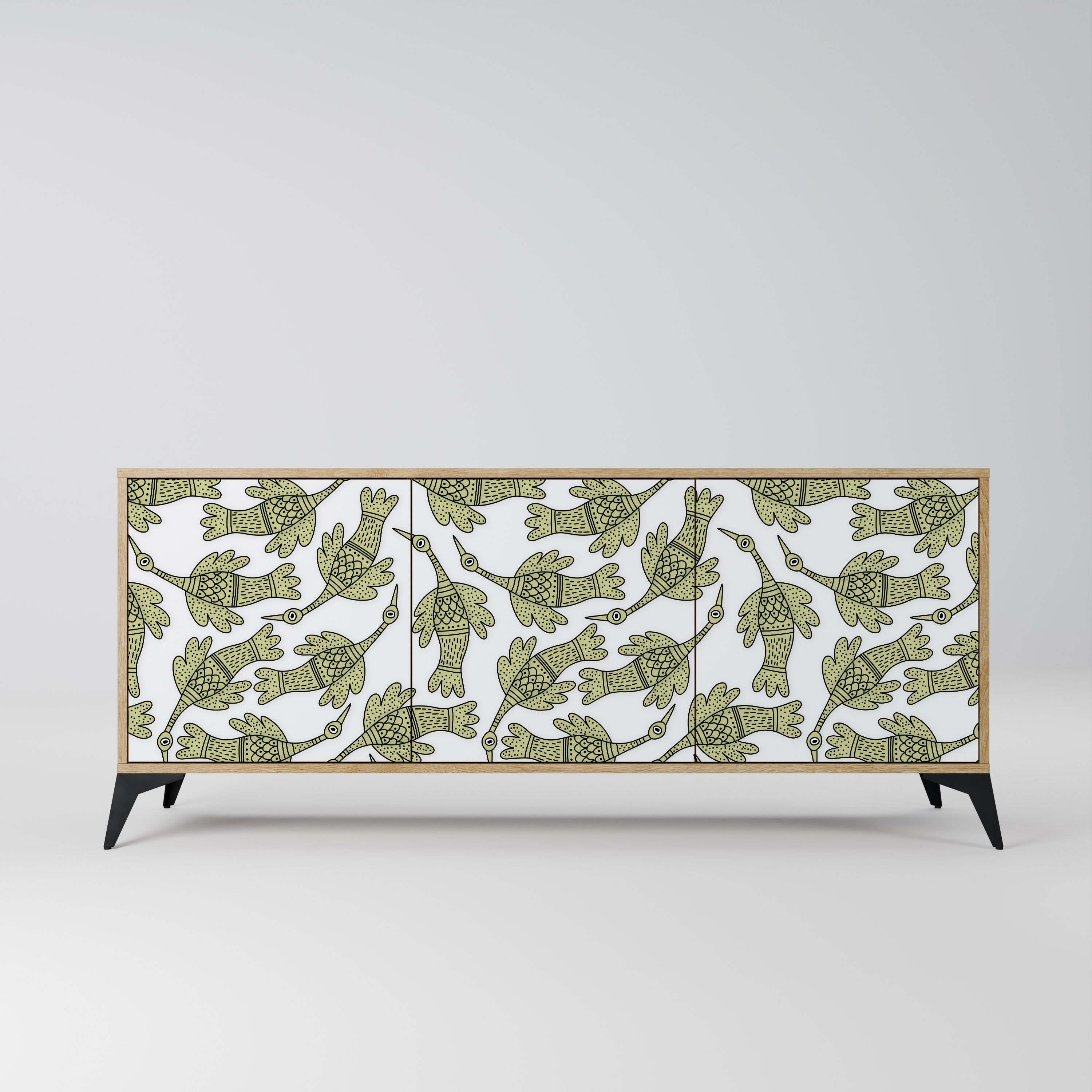 SEEDLING SONGBIRD Aparador de 3 Portas em Efeito Carvalho