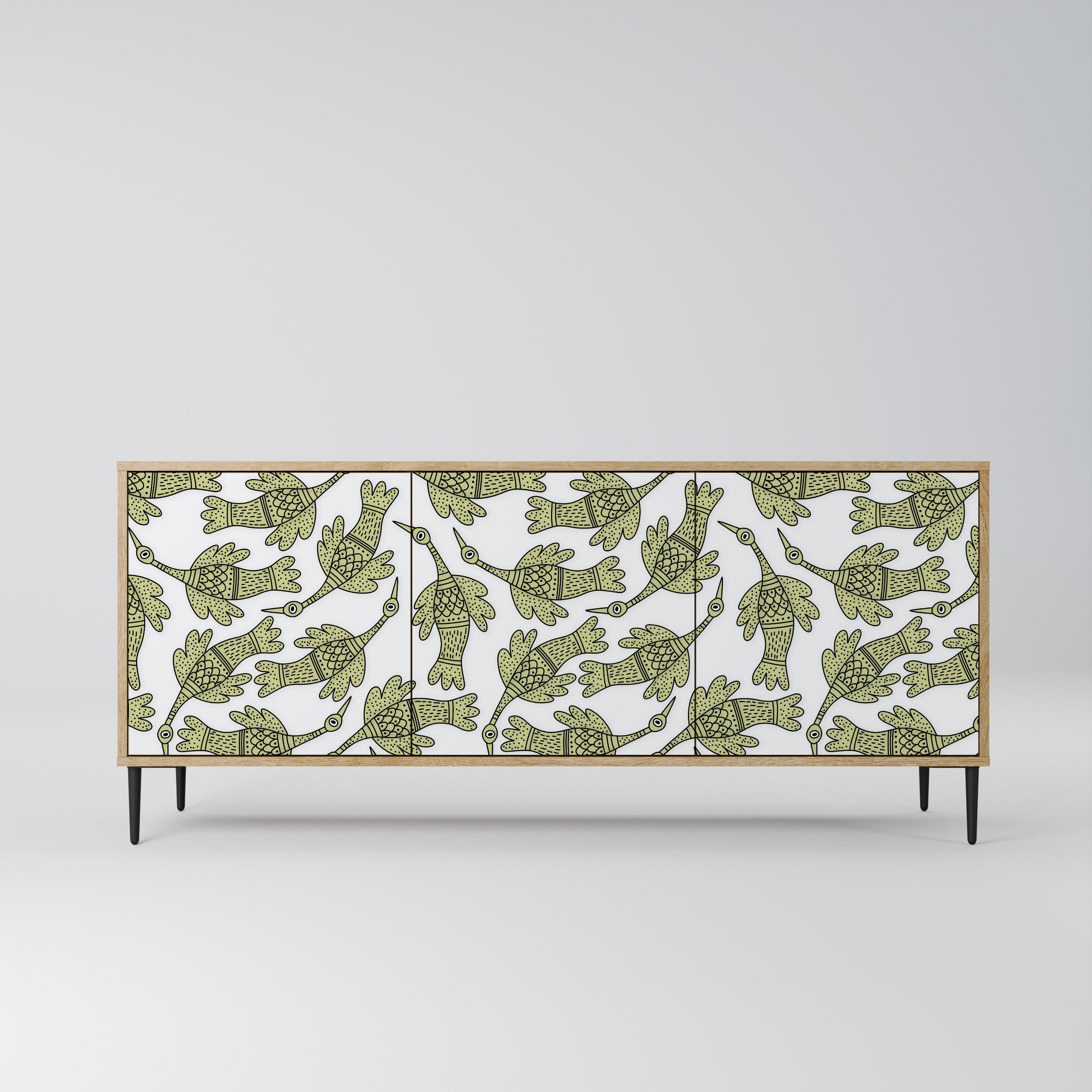 SEEDLING SONGBIRD Aparador de 3 Portas em Efeito Carvalho