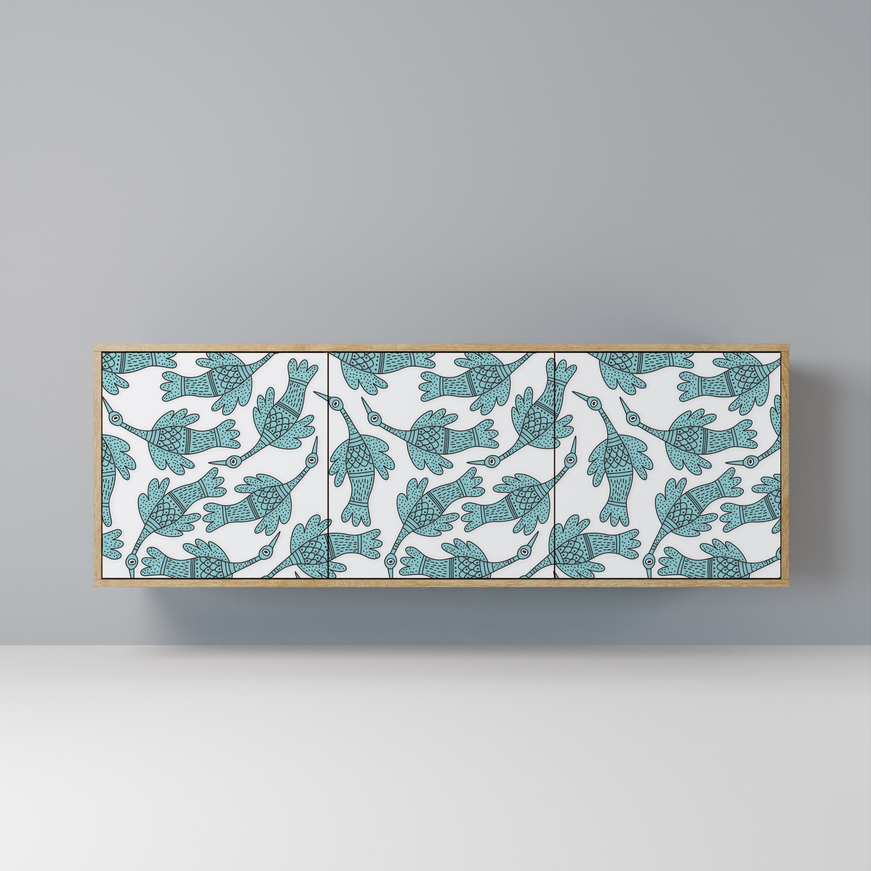 WATERSPOUT SONGIBIRD Aparador de 3 Portas em Efeito Carvalho