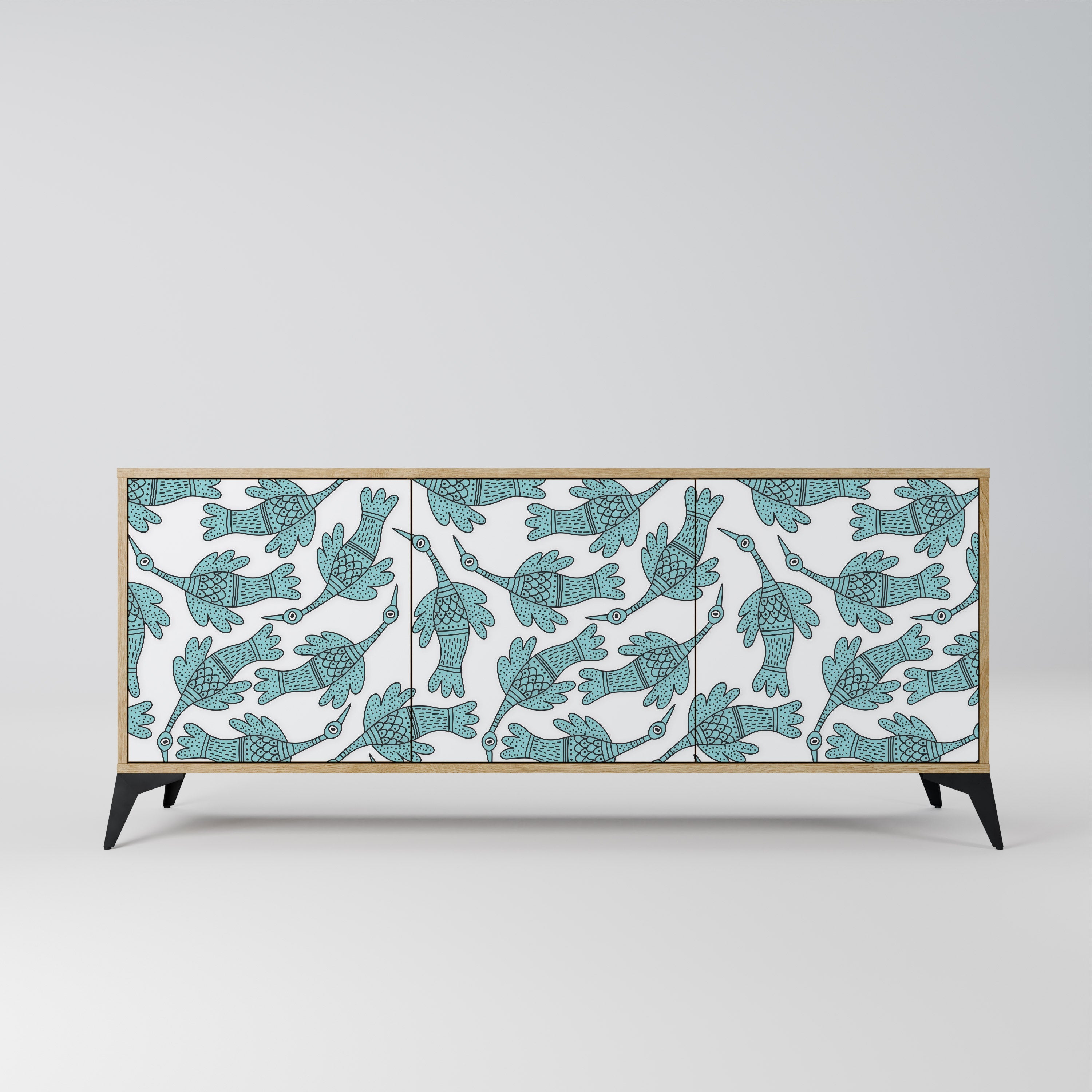 WATERSPOUT SONGIBIRD Aparador de 3 Portas em Efeito Carvalho