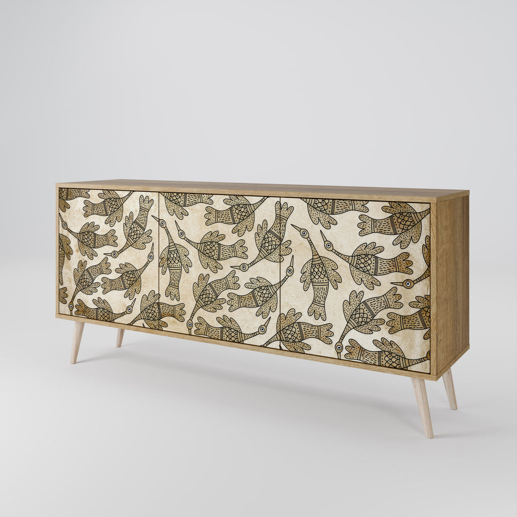 ALMONDINE SONGBIRD 3-Door Sideboard in Oak Effect