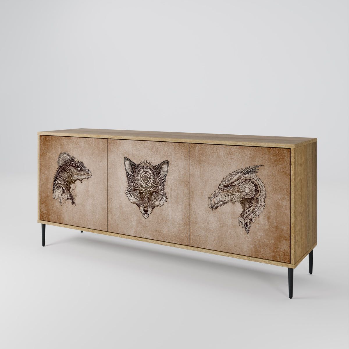 STEAMPUNK CLAN 3-Door Sideboard