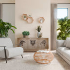 STEAMPUNK CLAN Aparador de 3 Portas em Efeito Carvalho