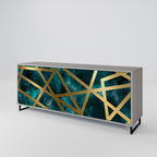 THE LABYRINTH OF GOLD 3-Door Sideboard in Grey Finish