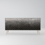TESSELATED GRAYISH 3-Door Sideboard in Grey Finish