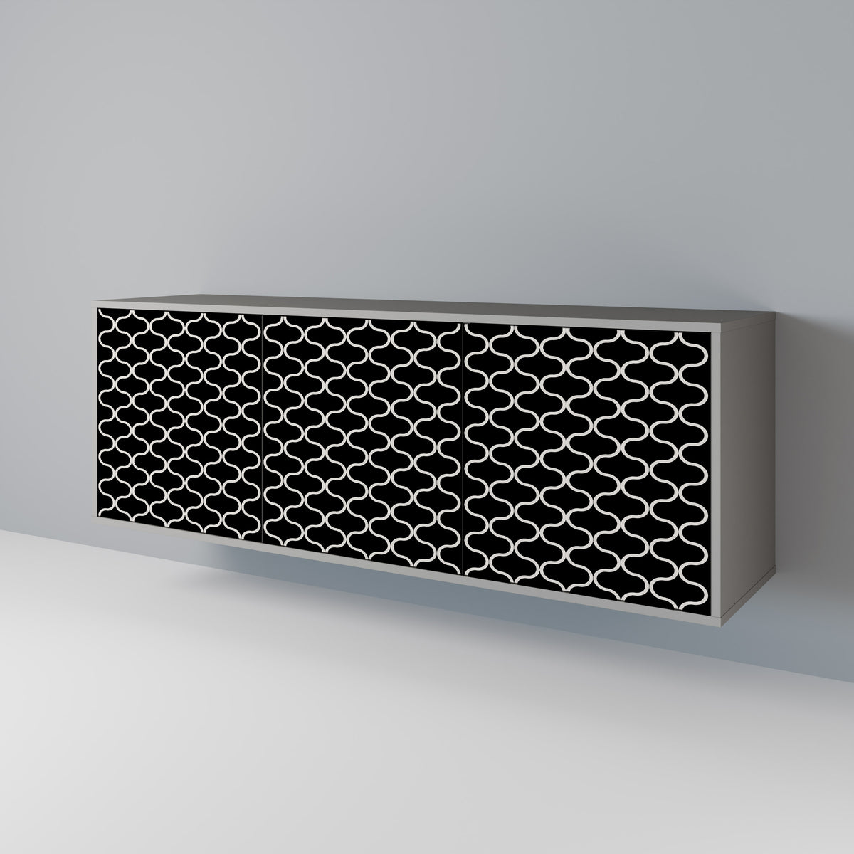 TESSELATED BLACKNESS 3-Door Sideboard