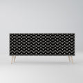 TESSELATED BLACKNESS 3-Door Sideboard in Grey Finish