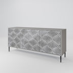 CONCRETE MOVEMENT 3-Door Sideboard in Grey Finish