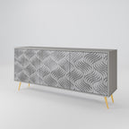 CONCRETE MOVEMENT 3-Door Sideboard in Grey Finish