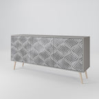 CONCRETE MOVEMENT 3-Door Sideboard in Grey Finish