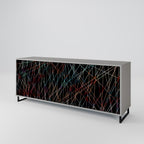 LUMINOUS SNARE 3-Door Sideboard in Grey Finish
