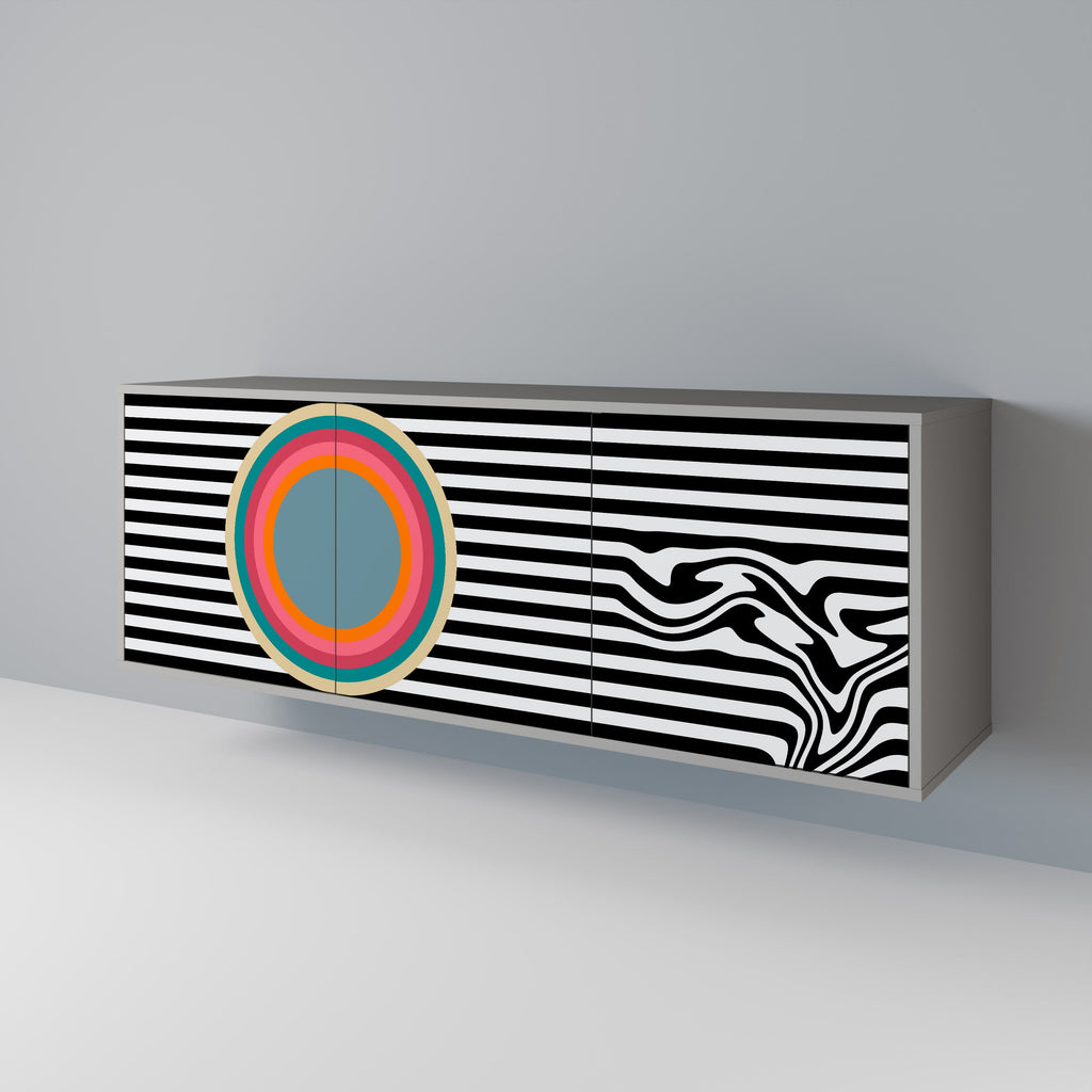 SPECTRA SHOWCASE 3-Door Sideboard in Grey Finish