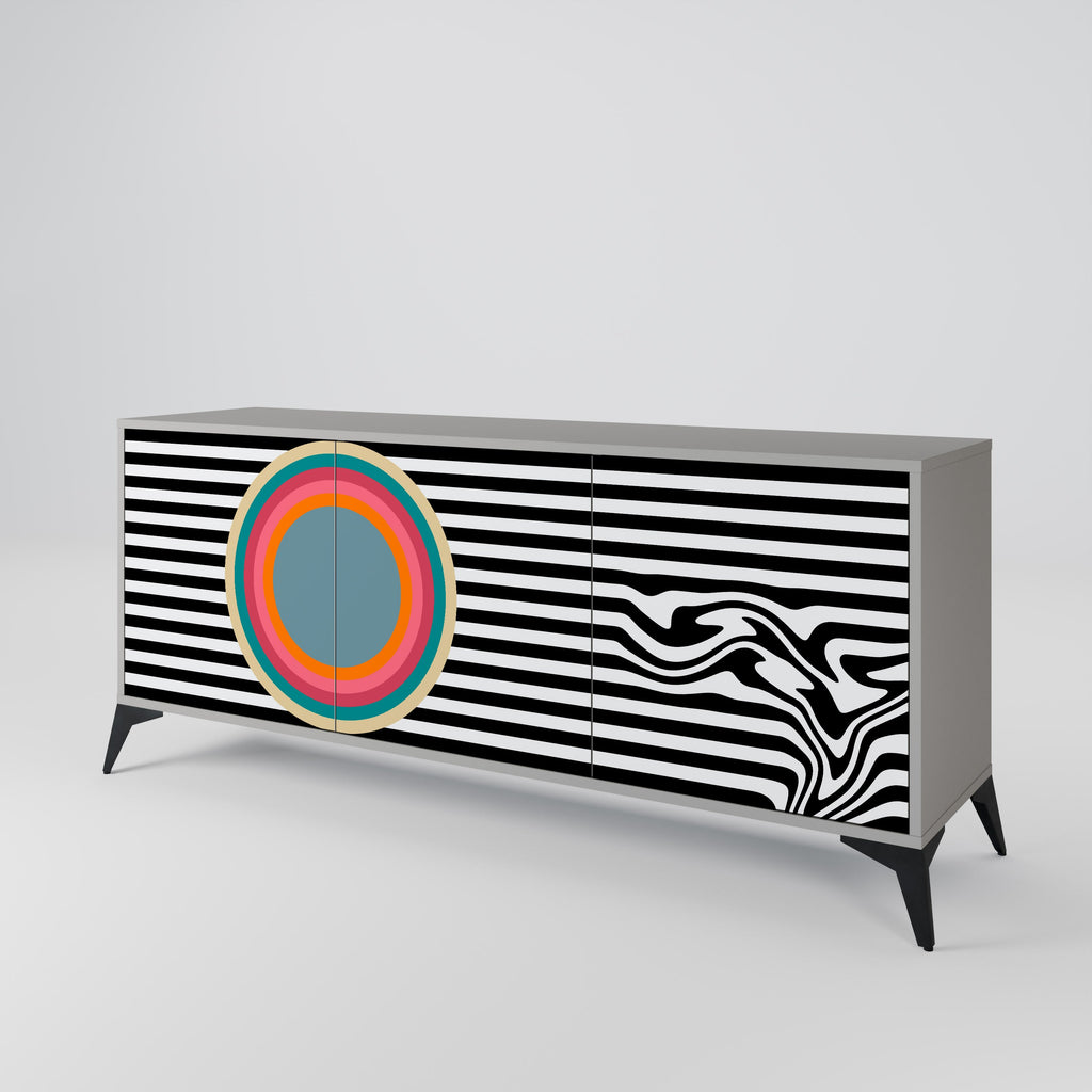 SPECTRA SHOWCASE 3-Door Sideboard in Grey Finish