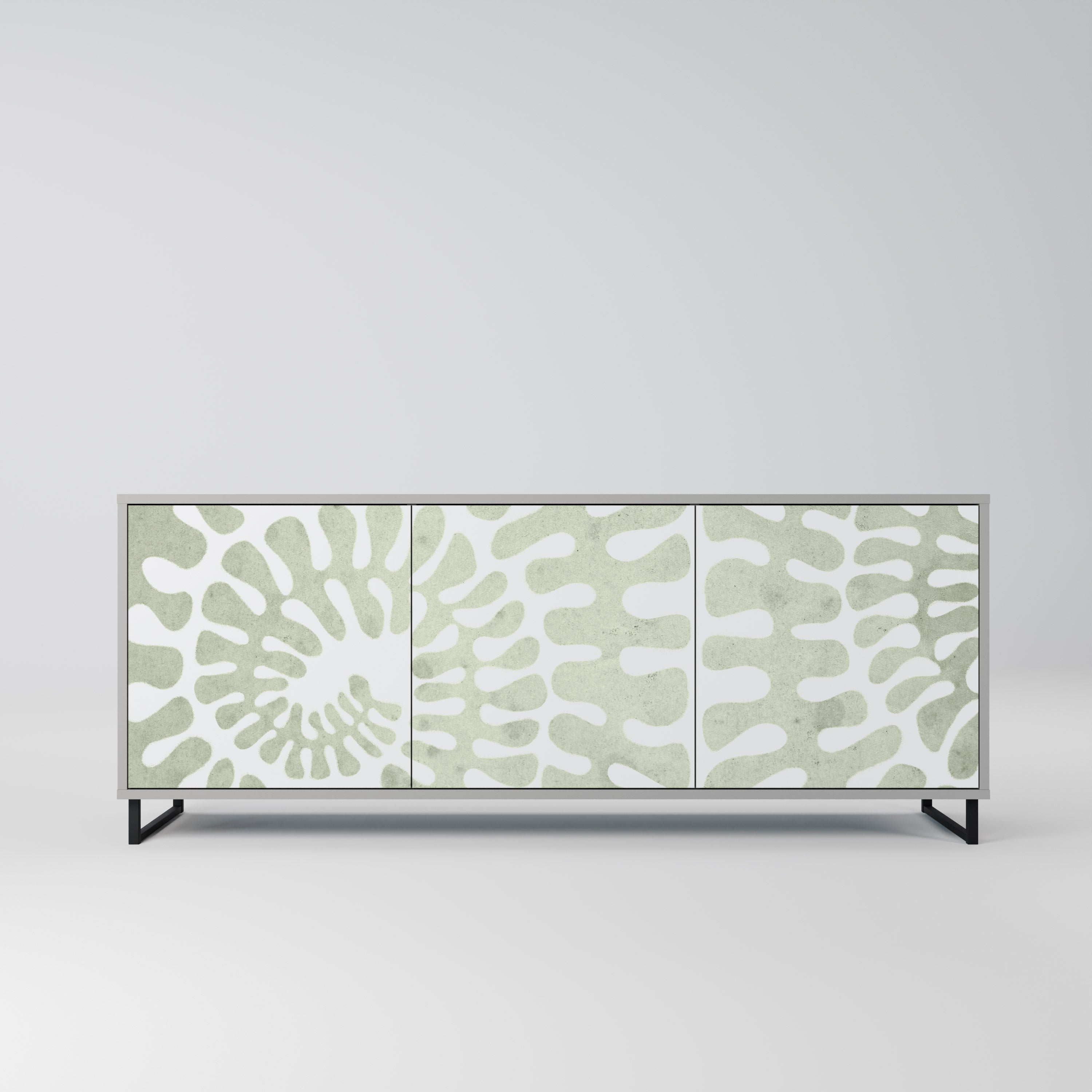 HELIX DANCE Aparador de 3 Portas em Acabamento Cinzento