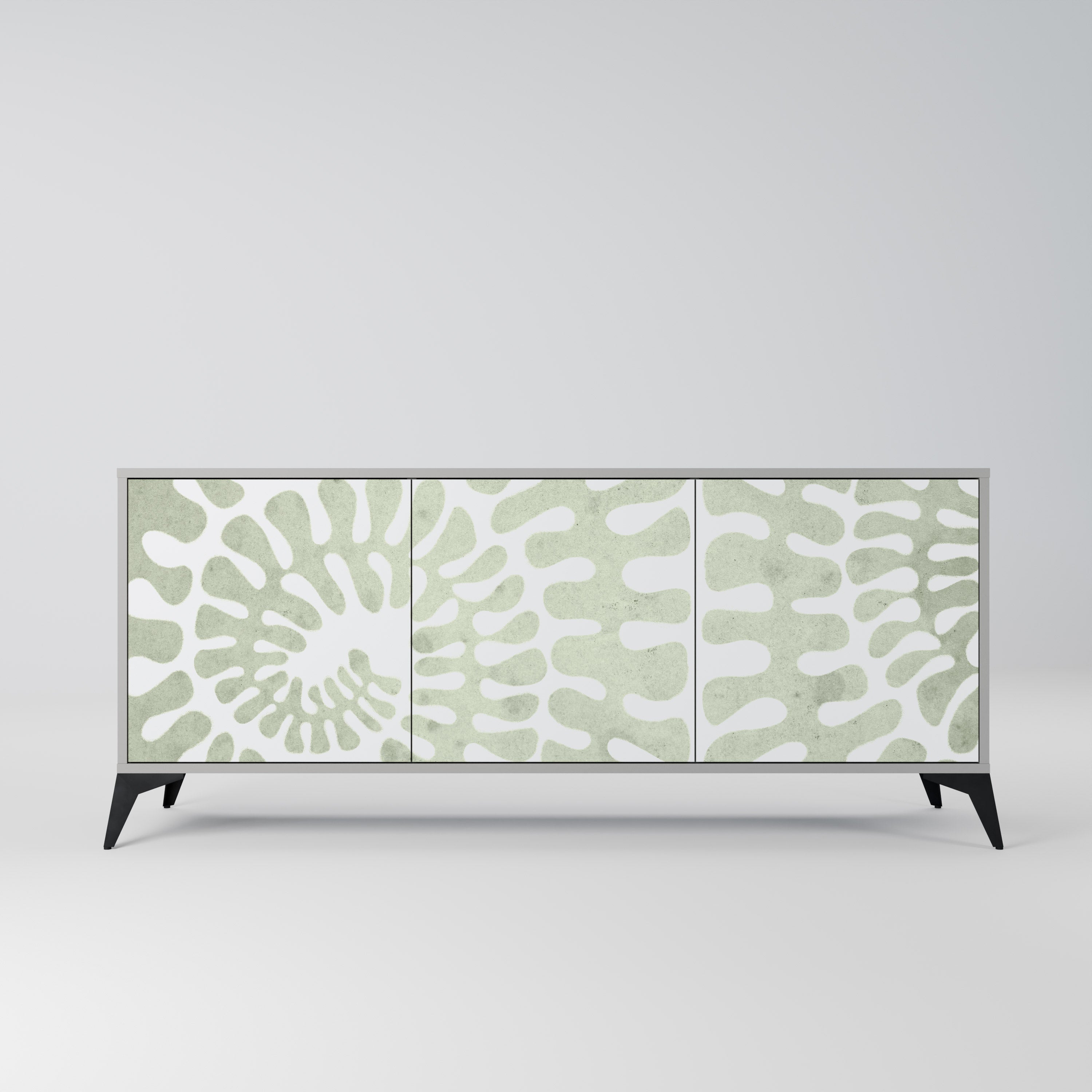 HELIX DANCE Aparador de 3 Portas em Acabamento Cinzento