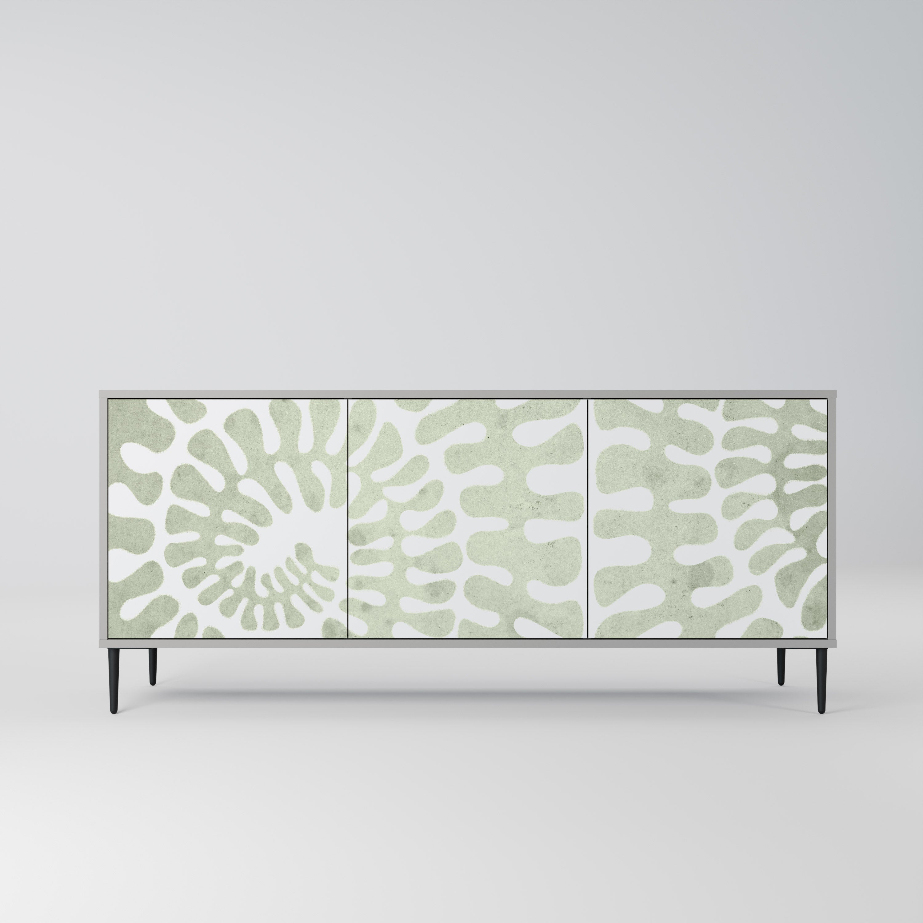 HELIX DANCE Aparador de 3 Portas em Acabamento Cinzento