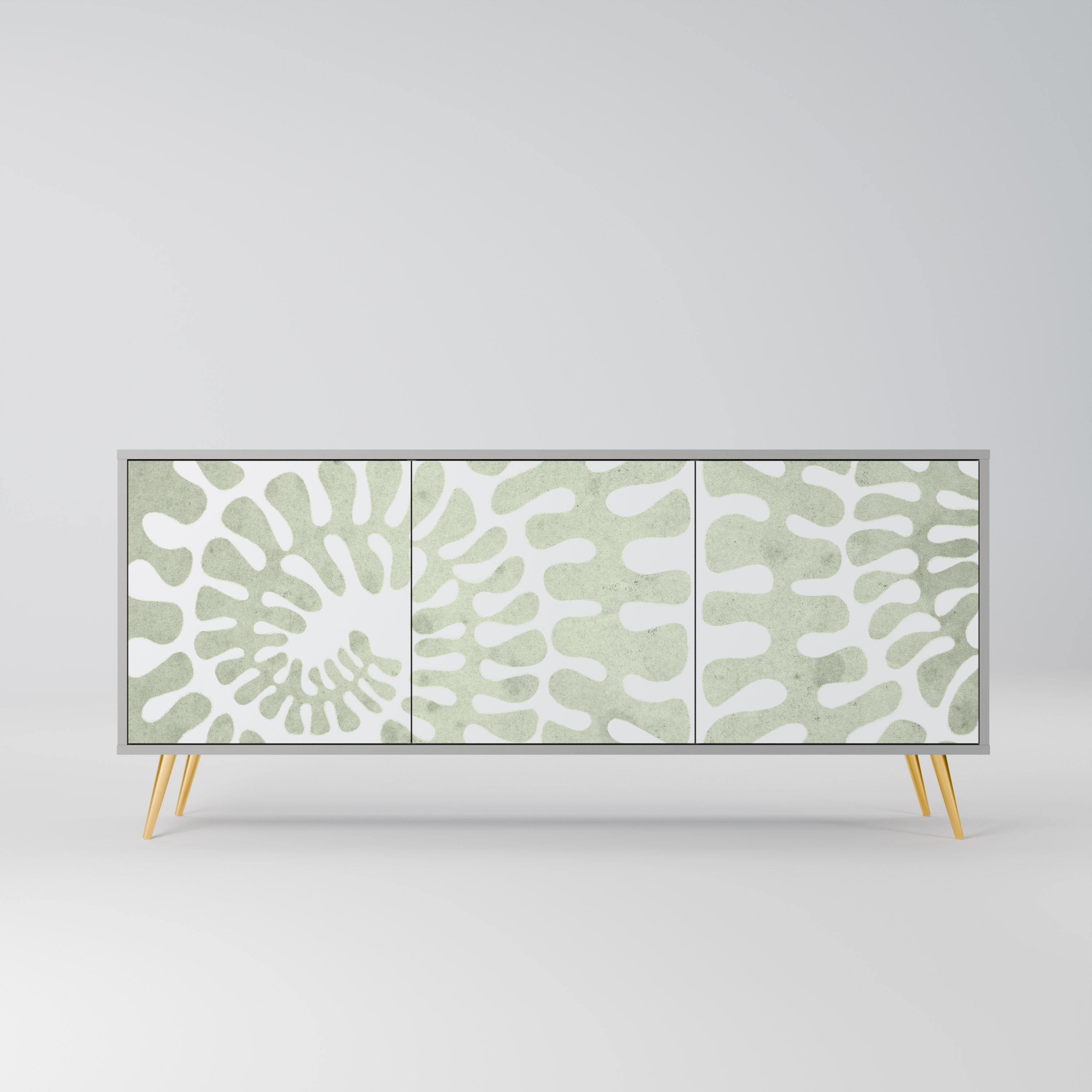 HELIX DANCE Aparador de 3 Portas em Acabamento Cinzento