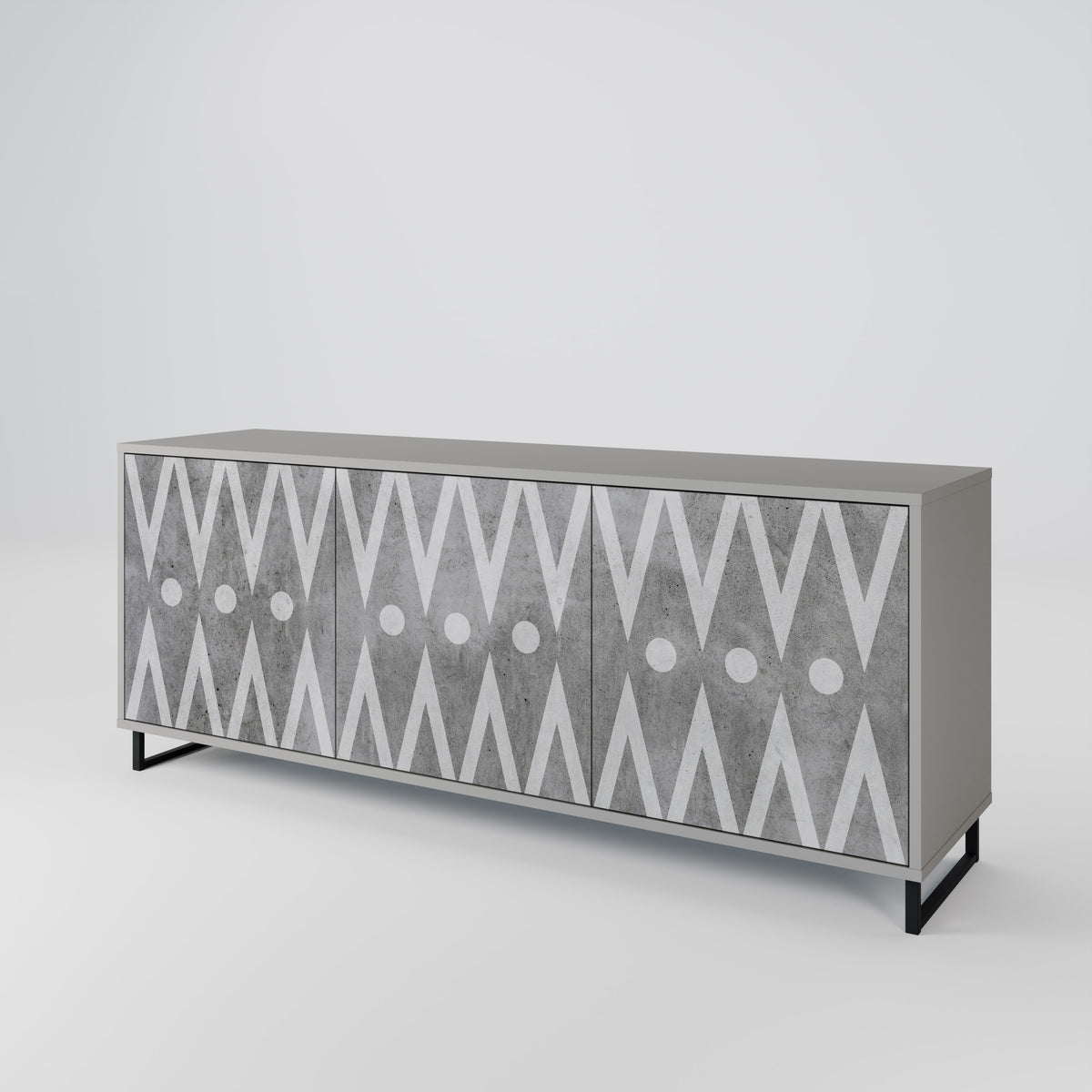 SHARP EDGES 3-Door Sideboard