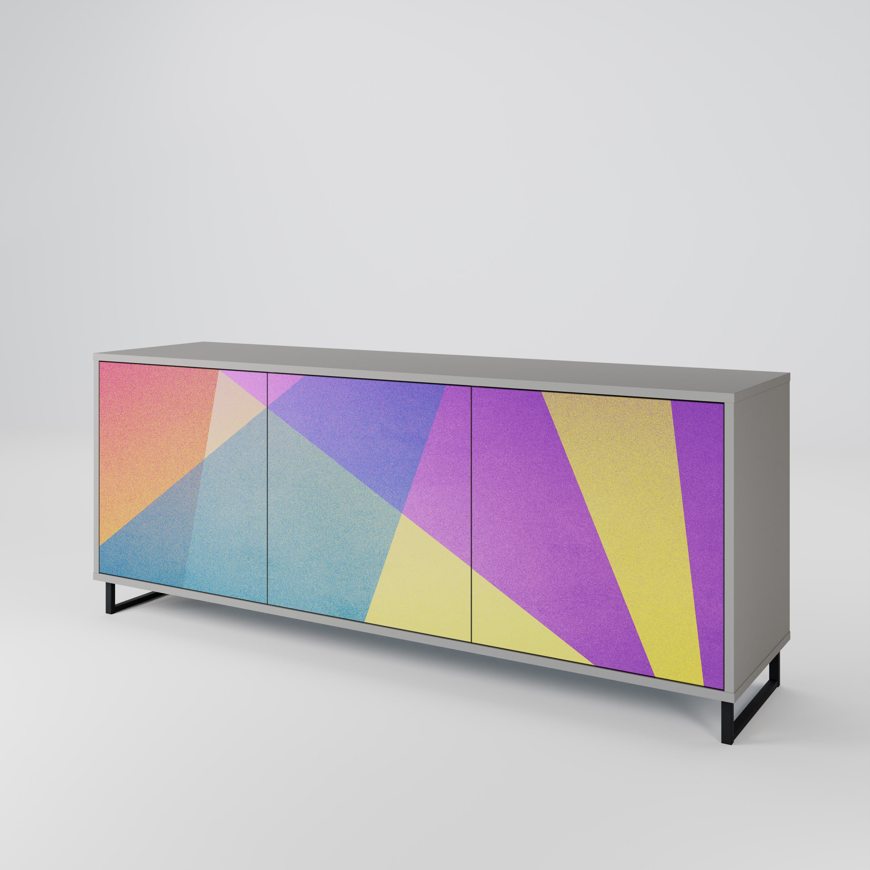 BRIGHT GEOMETRY 3-Door Sideboard