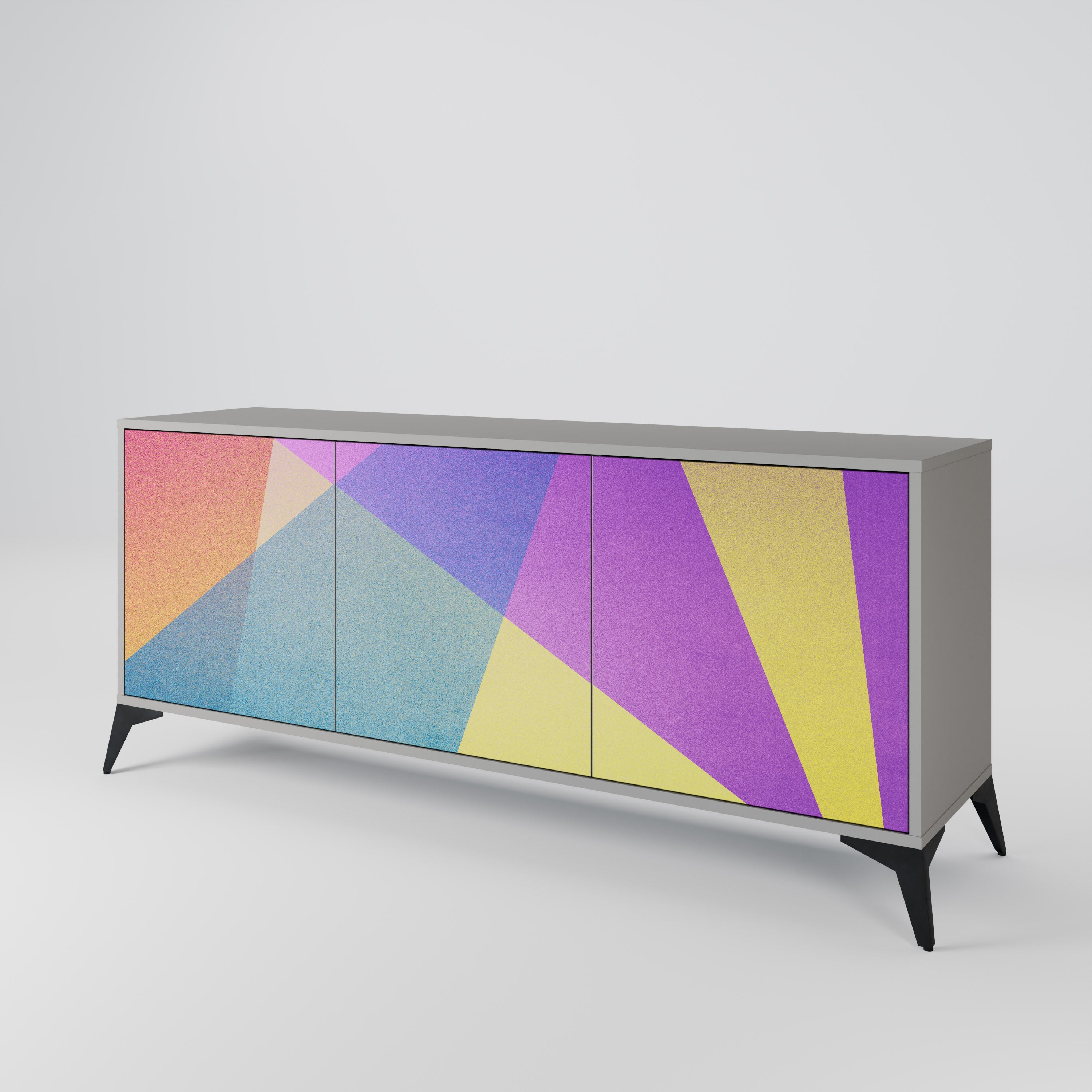 BRIGHT GEOMETRY 3-Door Sideboard