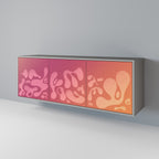 IRREGULAR PINK Aparador de 3 Portas em Acabamento Cinzento