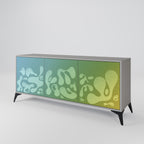 IRREGULAR BLUE 3-Door Sideboard in Grey Finish