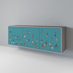 COLLECTIVE STREAM 3-Door Sideboard in Grey Finish