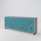 COLLECTIVE STREAM 3-Door Sideboard in Grey Finish