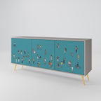 COLLECTIVE STREAM 3-Door Sideboard in Grey Finish