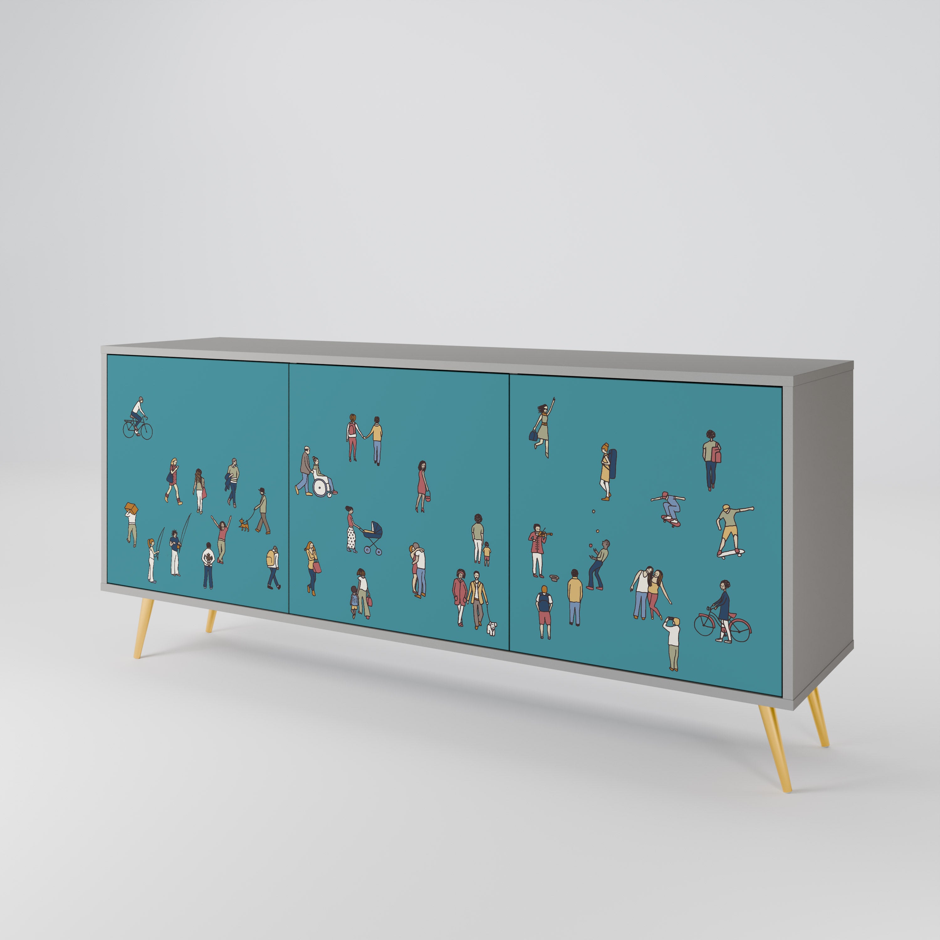 COLLECTIVE STREAM 3-Door Sideboard
