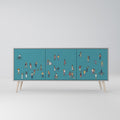 COLLECTIVE STREAM 3-Door Sideboard in Grey Finish