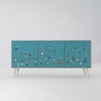 COLLECTIVE STREAM 3-Door Sideboard in Grey Finish