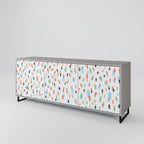 ENERGETIC SPOTS 3-Door Sideboard in Grey Finish