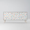 ENERGETIC SPOTS 3-Door Sideboard in Grey Finish