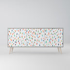 ENERGETIC SPOTS 3-Door Sideboard in Grey Finish