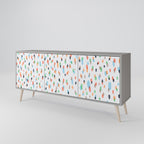 ENERGETIC SPOTS 3-Door Sideboard in Grey Finish