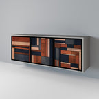 INTREPID FORMATION 3-Door Sideboard in Grey Finish