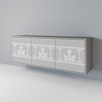 THAI GRAY 3-Door Sideboard in Grey Finish