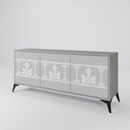 THAI GRAY 3-Door Sideboard in Grey Finish