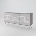 THAI GRAY 3-Door Sideboard in Grey Finish