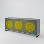 SUNSHINE EULOGY 3-Door Sideboard in Grey Finish