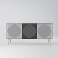 POLYGON ILLUSION 3-Door Sideboard in Grey Finish