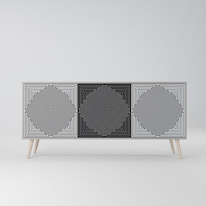 POLYGON ILLUSION 3-Door Sideboard