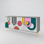 COOL STORY 3-Door Sideboard in Grey Finish